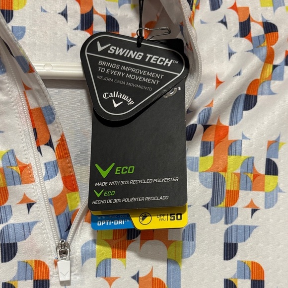 Callaway Golf Colorful Abstract Women's Quarter Zip XS - Picture 4 of 7